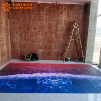 Écran de sol de danse interactif LED couleur pleine haute qualité pour intérieur/extérieur, pas de pixel P6.25, indice de protection IP65, mur vidéo tactile