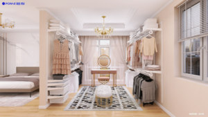 Ponie personnalisé belle promenade en métal dans la garde-robe <span class=keywords><strong>L</strong></span> en forme de U mur vestiaire garde-robe en métal - Product Image 3