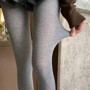 Herfst en winter retro effen patroon strakke medium dikte snel drogende ondoorzichtige panty's voor dagelijks gebruik zijde wol - Product Image 3