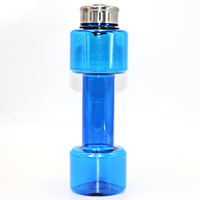 Bouteilles d'eau en forme d'haltères 710ML, fabricant OEM, shakers à protéines en forme d'haltères, bouteille d'eau sans BPA en forme d'haltères