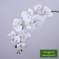 Orchidée Phalaenopsis Artificielle 3D Imprimée Effet Réel en Plastique Souple à 9 Tiges pour Mariage, Noël, Nouvel An Chinois, Décoration Intérieure