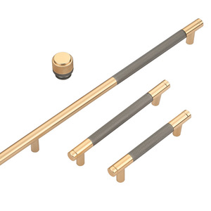 LGDIS Gold Gray Aluminum Alloy Bar Handle Minimalist <b>Wardrobe</b> Drawer Cabinet Hardware 6850 - Product Image 3