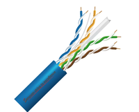 Kotak tarik OEM CCA tembaga 1000ft UTP CAT6 kabel LAN PVC LSZH PE jaket