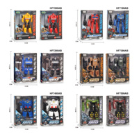 Jouets en plastique HTL Diecast, camion transformable, ensemble de jouets de voiture, voiture de police, mini véhicules transformables, jouets de voiture robot, modèle de voiture pour enfants