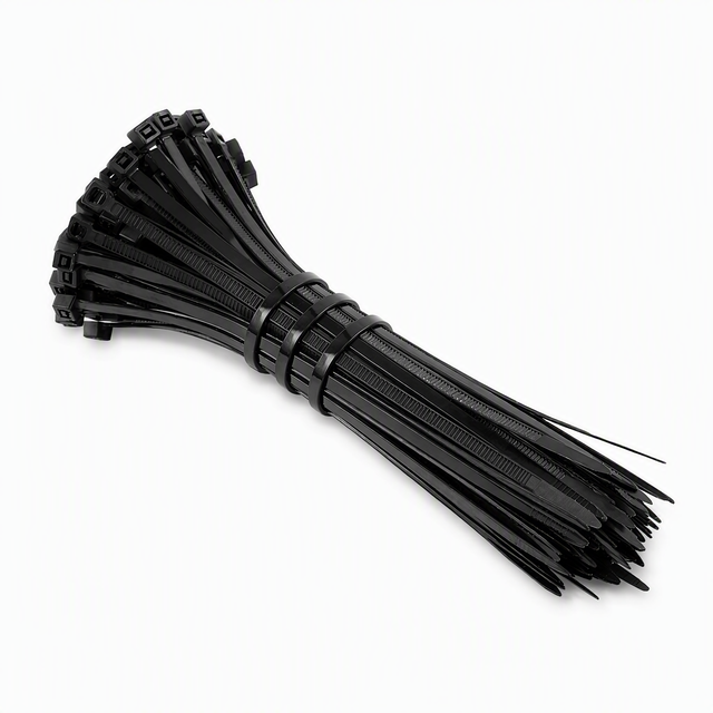 Heavy Duty Self-Locking Nylon Cable Ties 4.8x300mm Black Plastic Zip Ties UV Resistant Outdoor Wire Management Straps