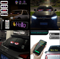 Pantalla de publicidad LED para coche con Control de aplicaciones, pantalla impermeable interactiva Flexible para ventana trasera, luces suaves de Ojos de Diablo