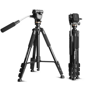 Tripé e cabeça de painel para câmera digital SLR DSLR Q111S Tripé e cabeça de câmera de alumínio para viagem portátil profissional
