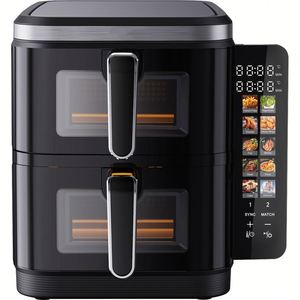 Nouvelle Friteuse à Air Électrique Double Panier 11L 2800W 2026 avec Contrôle Numérique et Minuteur 0-60min 200 ° Contrôle de température avec fenêtre visible - Product Image 1