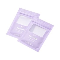 Sacs à fenêtre transparents personnalisés avec logo, faible MOQ, pour aligneurs, pochettes d'emballage dentaire orthodontique à fermeture éclair, vente en gros