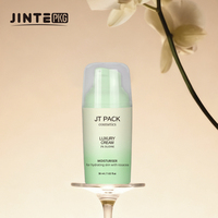 Flacon pompe sans air pour crème et sérum visage, couleur verte dégradée personnalisée, 30 ml 50 ml
