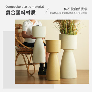 Pot de fleurs moderne et simple de type coupelle à pied haut pour la décoration de salon, centre commercial, ou jardin potager (<span class=keywords><strong>Tuba</strong></span>) - Product Image 5