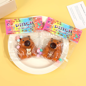 Juguete de Peluche de Capibara de Dibujos Animados, Estilo INS, Juguete de Plástico Suave, Creativo y Lindo, Juguete Antiestrés para Niños de 5 a 7 Años - Product Image 1
