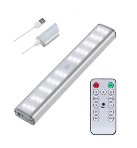 Dimmable Smd Lampu Led Bawah Kabinet, Stik Pencerah Sinar Nirkabel Bertenaga USB Tanpa Kabel