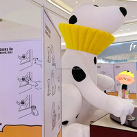 Mascotte géante blanche pour décoration de fête personnage gonflable animal de dessin animé chien