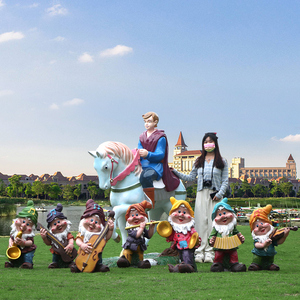 Ngoài trời sân phim hoạt hình tuyết trắng và bảy chú lùn bộ phận bán hàng điêu khắc mẫu giáo cộng đồng trang trí trang trí - Product Image 4