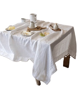 100% <span class=keywords><strong>nappe</strong></span> en <span class=keywords><strong>lin</strong></span> naturel pur élégant à manger couverture de Table décorative personnalisé pierre <span class=keywords><strong>lavé</strong></span> tissé uni couleurs unies - Product Image 3
