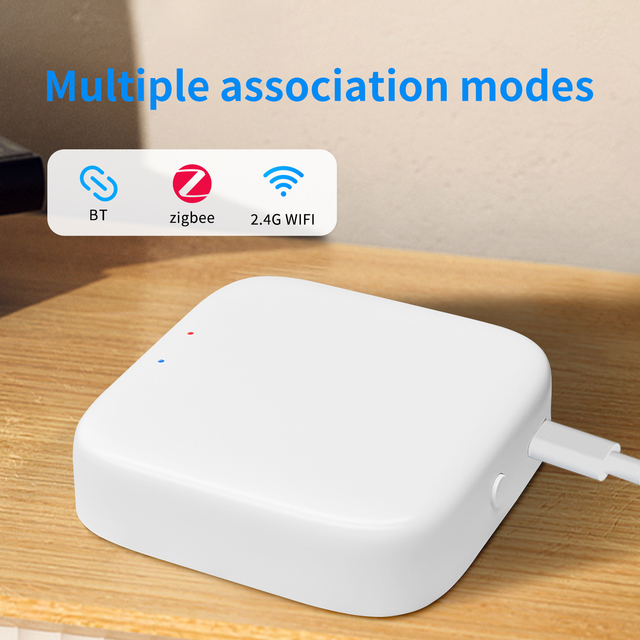 Tuya Zigbee 3.0 Gateway Hub Wireless BT Multimode Tuya APP Control Smart Home Product Devices Smart Security System IOT Gateway