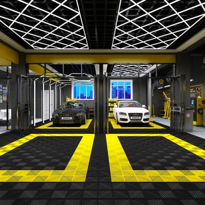 Dalles de sol de <span class=keywords><strong>garage</strong></span> modulaires colorées et emboîtables, tapis de sol en plastique industriel pour <span class=keywords><strong>garage</strong></span>, atelier de détail automobile - Product Image 3