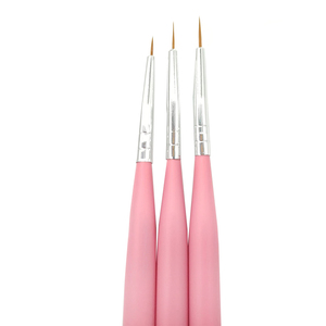 Lot de 3 pinceaux de précision pour nail art, manche en bois, poils en nylon durables, 7mm, 9mm, 11mm, pour traçage et détails, pinceaux de manucure professionnels - Product Image 6