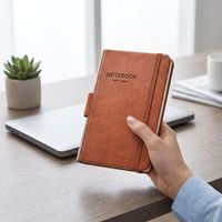 Agenda/Journal A5 à spirale avec couverture rigide en tissu, 80 feuilles et bande élastique pour l'écriture et l'enregistrement