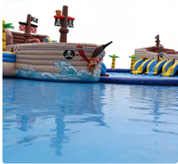 Toboggan aquatique gonflable sur le thème de la plage d'été pour enfants, équipement d'amusement pour parc aquatique commercial, équipement de jeu estival incontournable