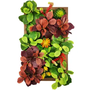 3D花园壁挂人造植物框架墙面装饰50 * 30厘米