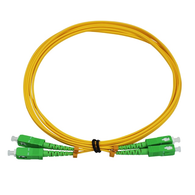 Green DX SC/APC-SC/APC Optical Fibre Duplex Patch Cord Fiber Optic Cable for WiFi 4G 3G Networks