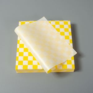 <b>Wax</b> Printed Plaid Greaseproof <b>Paper</b> Unbleached Baking Sandwich PE Coated <b>Paper</b> for Cooking - Product Image 2