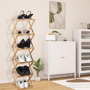 Factory Custom Vertical Wood <b>Shoe</b> Shelf OEM ODM Bespoke Multi-Tier Narrow Non-Folding Precision-Made Footwear Storage - Product Image 1