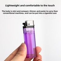 Briquet à gaz butane jetable, résistant au vent, portable, en plastique, de qualité OEM, pour cigarettes