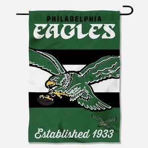 Deporte <span class=keywords><strong>Philadelphia</strong></span> <span class=keywords><strong>Eagles</strong></span> Kelly Green <span class=keywords><strong>Garden</strong></span> <span class=keywords><strong>Flag</strong></span> Doble cara <span class=keywords><strong>Eagles</strong></span> Retro <span class=keywords><strong>Flag</strong></span> - Product Image 1