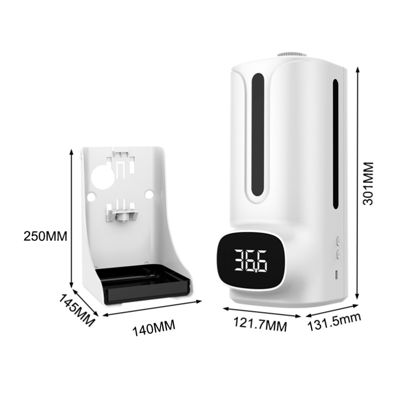 2021 Non-contact Portable Thermometer K9 Pro Plus Temperature Instruments Integrated Automatic Alcohol Sprayer M T