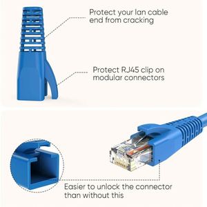 High Toughness PVC <b>RJ45</b> <b>Cable</b> Boot Protect Ethernet Cord From Damage Reusable Cat6 Cat6a Plug Strain Relief Sleeve - Product Image 3