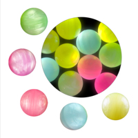 Balle rebondissante en caoutchouc de 45mm avec logo personnalisé fabricants de lumières LED balle rebondissante lumineuse balle rebondissante clignotante transparente