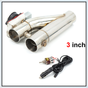 2 Stück Universelle Hochwertige 2 2,25 2,5 3 Zoll Dump Doppelventil Elektrische Auspuffklappe mit Schalter - Product Image 6