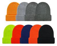 Gorro de punto tipo gofre con forro de satén, personalizable con logotipo, superventas, para exteriores, con efecto desgastado, gorro tipo calavera