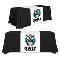 Chemin de table personnalisé imprimé en couleur, sublimation par transfert thermique, 30x88 pouces, polyester, logo personnalisé pour salon professionnel, mariage, événement, fête