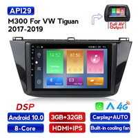 MEKEDE-Reproductor multimedia con Android 10 para coche, dispositivo con control de voz, 8 núcleos, 3 + 32G, 9 pulgadas, BT, wifi, 4G, para VW Tiguan 2017-2019