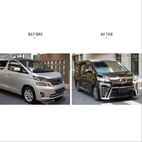 Kit carrosserie de qualité supérieure JingHong pour Toyota Vellfire 2008-2014 Série 20 et 2018-2023 Série 35, pare-chocs, phares LED, calandre