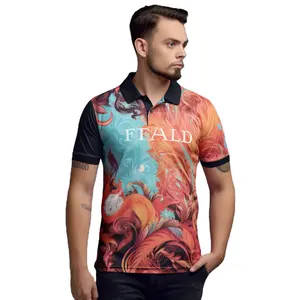 100% Polyester Gesublimeerde Polo Custom, Fabriek Direct Custom Droog Fit Sublimatie Poloshirts