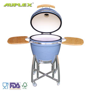 Barbecue au charbon Kamado 23,5 pouces en céramique avec rôtissoire (certifié UE) pour poulet grillé - Product Image 2