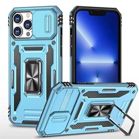 Coque de protection antichoc pour iPhone 17 16 15 Pro Max, coque de protection de l'objectif de l'appareil photo coulissant, coque arrière pour téléphone