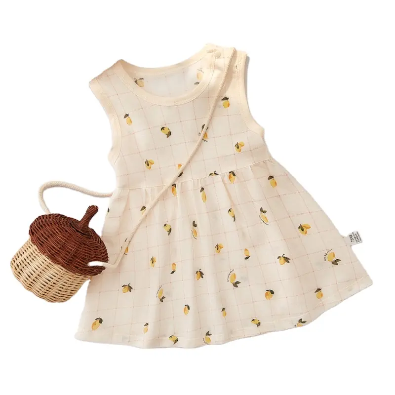 Baby Dress Girls 1 anno estate nuovi abiti floreali per bambini senza maniche Baby Girl Dress