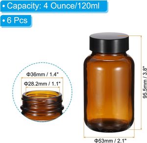 Bouteilles en verre ambré écologiques pour huiles essentielles, format mini personnalisé 60ml 75ml 100ml 120ml 150ml 200ml - Product Image 2