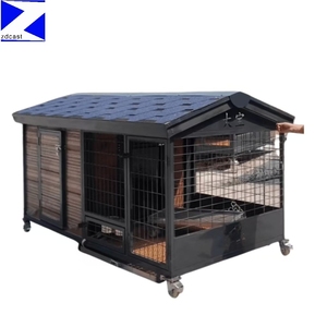 Casa de Madera Plegable para Perros y Jaula para Mascotas Pequeñas - Ideal para Entrenamiento de Orinal, Uso en Interiores y Exteriores, Apta para Razas Grandes - Product Image 1