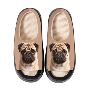 Ciabatte da <span class=keywords><strong>donna</strong></span> in lino personalizzate, ciabatte estive da interno alla moda con motivo a cane - Product Image 2