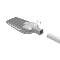 Lampadaire LED IP65 IK10 Étanche 180 Lm/W Haute Luminosité pour Éclairage Public Urbain et Parking