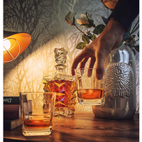 Cadeaux de whisky, accessoires de bar, carafe à whisky, bouteilles de liqueur, verre transparent, bouteille de vin mate