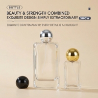 Flacon pulvérisateur en verre transparent en gros, personnalisable par sérigraphie, vide et rechargeable, pour échantillons de parfum et cosmétiques, en stock