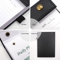 Carnet à spirale transfrontalier à boutons, ligné, en stock, agenda quotidien anglais, carnet à points vierges, personnalisable, cadeau